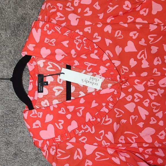 Nobody's Child from Asos oversized collar Fushia pink blouse - Picture 4 of 7